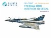 Quinta Studio QD+72247 Mirage 2000D 3D-Printed & coloured Interior on decal paper (Modelsvit) (with 3D-printed resin part) 1/72